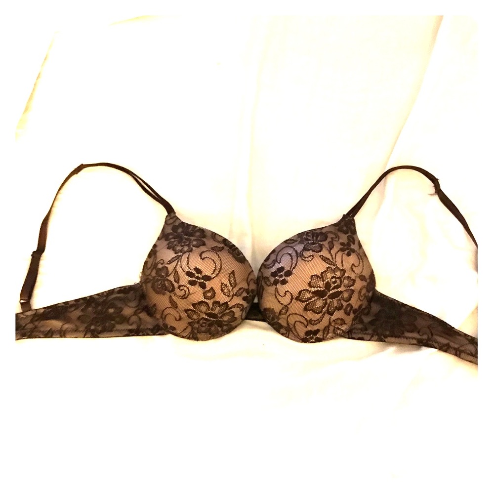 Lacy Brown Bra